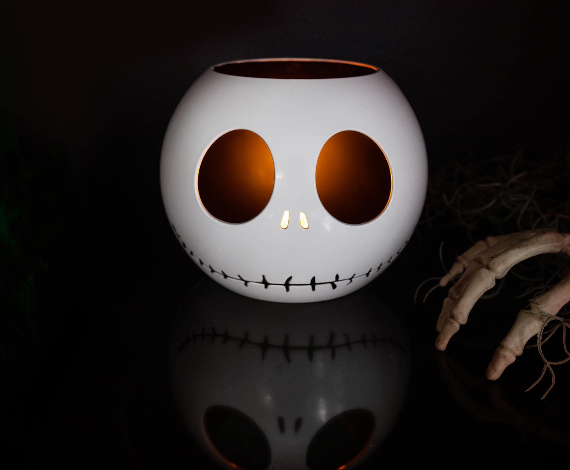 Disney The Nightmare Before Christmas Jack Skellington LED Flickering Flameless Candle With Automatic Timer | Officially Licensed Collectible