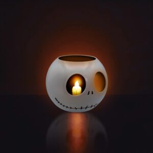 Disney The Nightmare Before Christmas Jack Skellington LED Flickering Flameless Candle With Automatic Timer | Officially Licensed Collectible