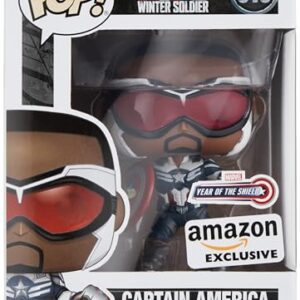 Funko Pop! Marvel: Year of The Shield - Captain America (Sam Wilson) with Shield, Amazon Exclusive