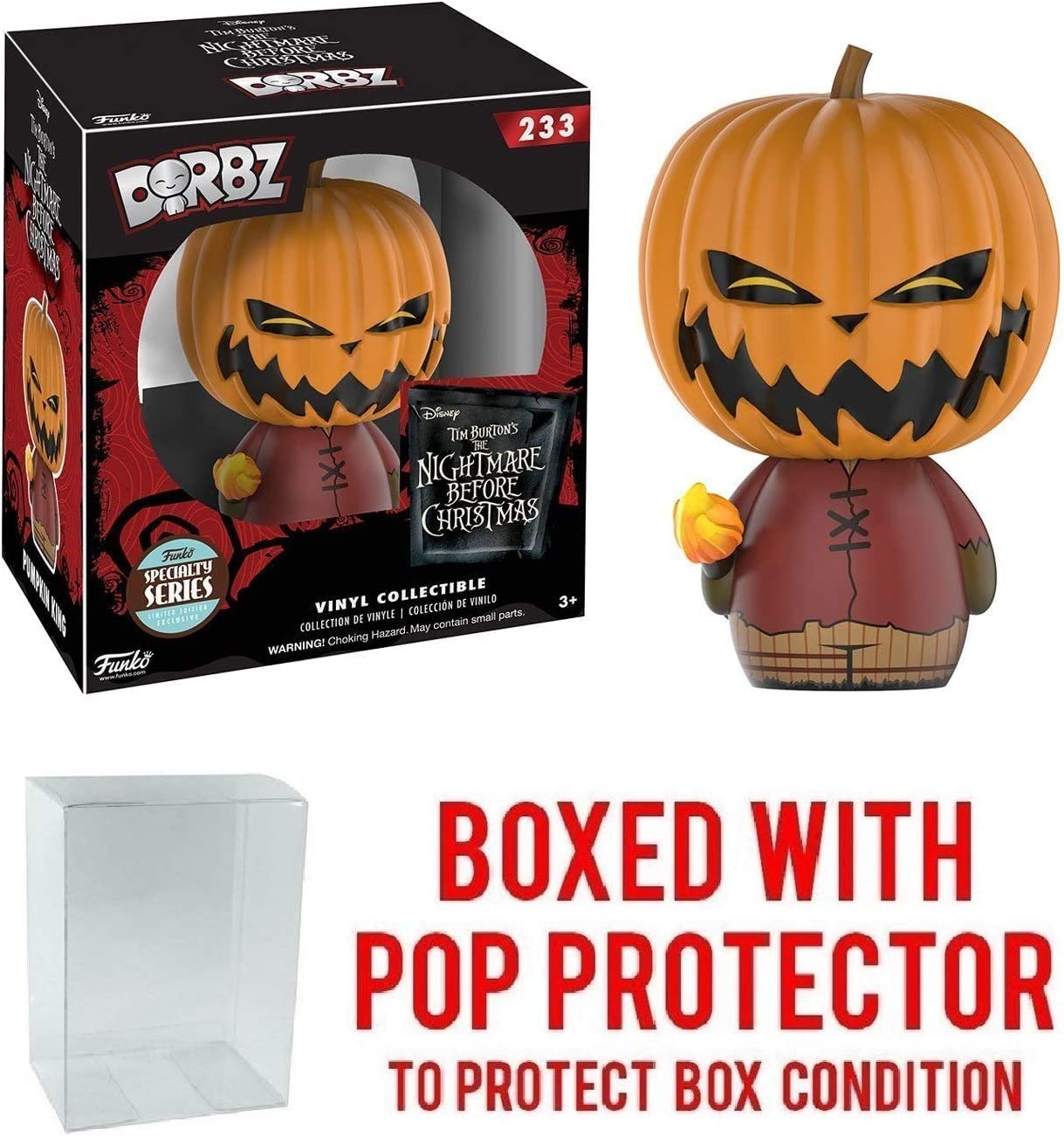 Dorbz! Movies: The Nightmare Before Christmas - Pumpkin King (Bundled with Pop Box Protector CASE)