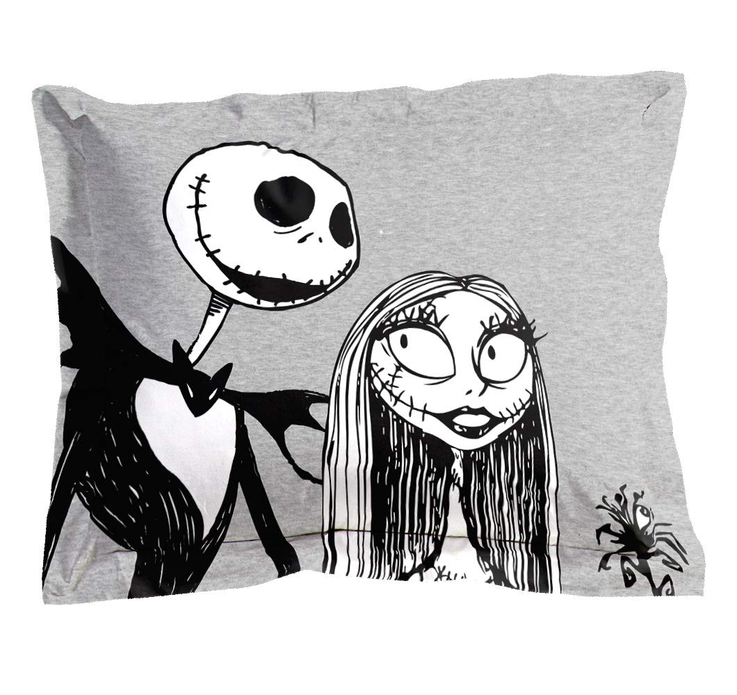 Jay Franco Disney Nightmare Before Christmas Moonlight 5 Piece Twin Bed Set - Includes Reversible Comforter & Sheet Set - Features Jack Skellington and Sally - Super Soft Microfiber