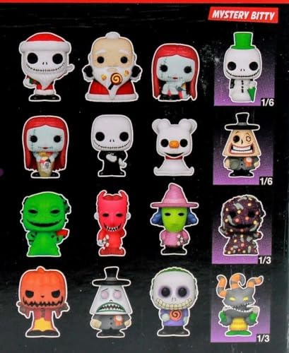 Skull Jack Nightmare Before Christmas Figure Bundled with Scary King Skellington Soda Wild Can + 3D Icon Oogie Boogie Pop! Pin! + Halloweentown Fright Bitty Character! 4 Items