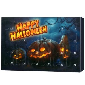 2 Set Halloween Advent Calendar 2023, Nightmare Before Christmas Advent Calendar, 24 Days Halloween Countdown Calendar with Scary Halloween Doll Collectible Horror Figures Gift for Kids