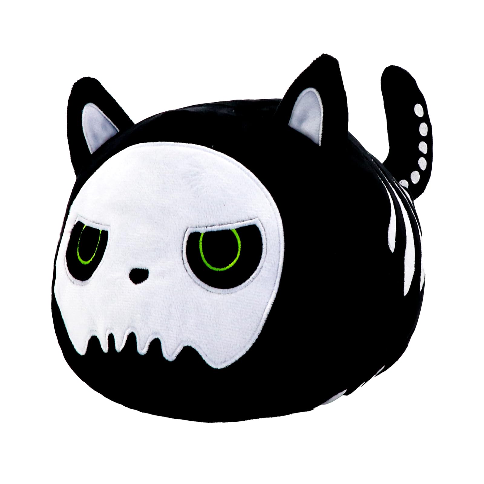 Halloween Black Cat Plush,11inch Black Cat Plushies Toys Stuffed Animal Pillows Cute Skeleton Black Cat Plushie Doll Toys,Collectible Gifts for Kid Fans Aldults Birthday Gifts,Halloween Home Decor