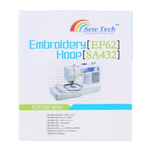 Sew Tech Embroidery Hoops for Brother SE600 SE400 SE700 SE625 SE425 PE550D PE540D PE535 PE525 PE500 Innovis Babylock Brother Embroidery Machine Hoop (4x4" - SA432)