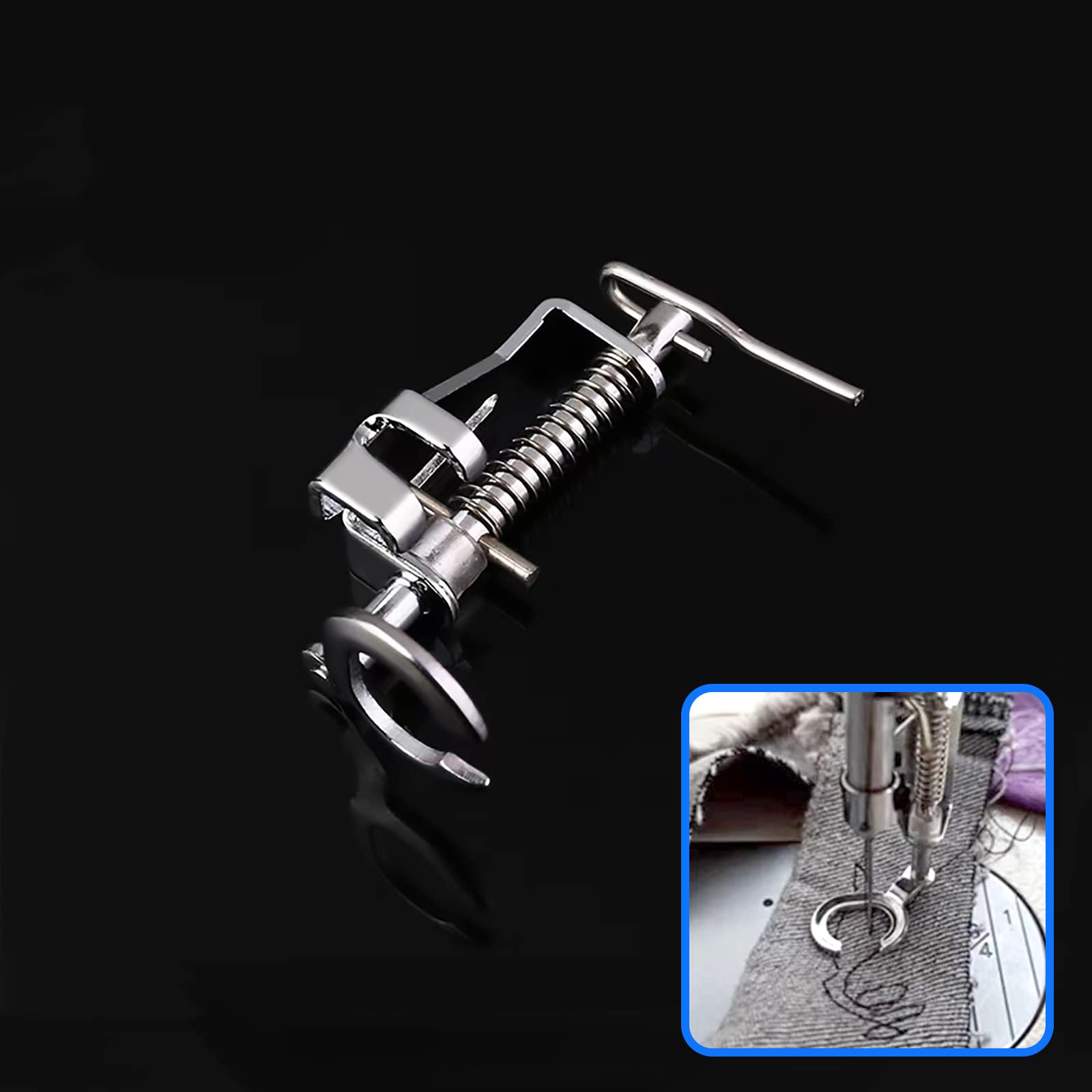 TISEKER Metal Open Toe Free Motion Quilting Darning Embroidery Presser Foot for Brother, Singer, Toyota, Babylock, Viking, Euro-Pro, Janome, Kenmore, White, Juki, Simplicity Domestic Sewing Machines