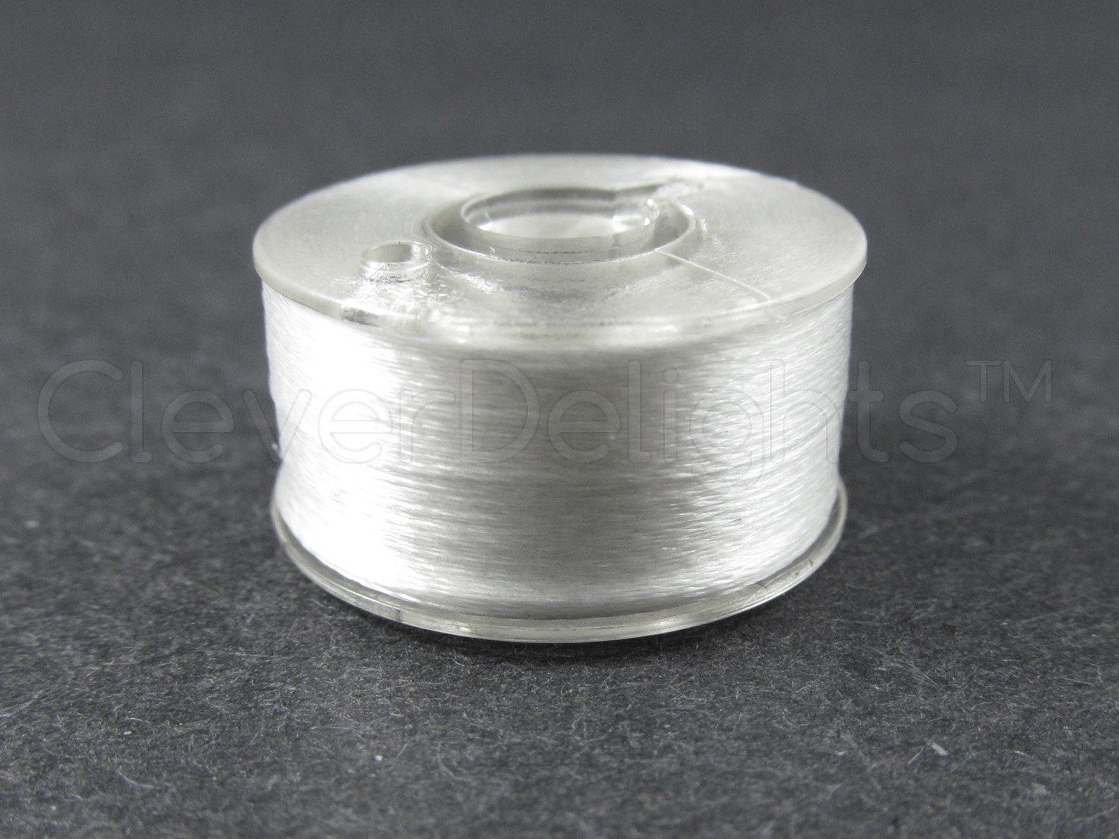 CleverDelights White Prewound Bobbins - 144 Pack - Size A Bobbins - 75D/2 (60WT) Polyester Thread - Compatible with SE400 SE600 SE625 SE700 SE725 SE1900 PE535 PE550D PE800 PE900 - SA156 Replacement