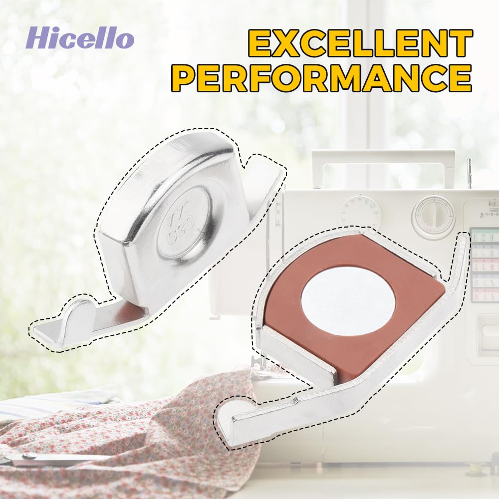 Hicello Magnetic Seam Guide, 3PCS Sewing Machine Guide Magnets for Singer Brother, Large Size