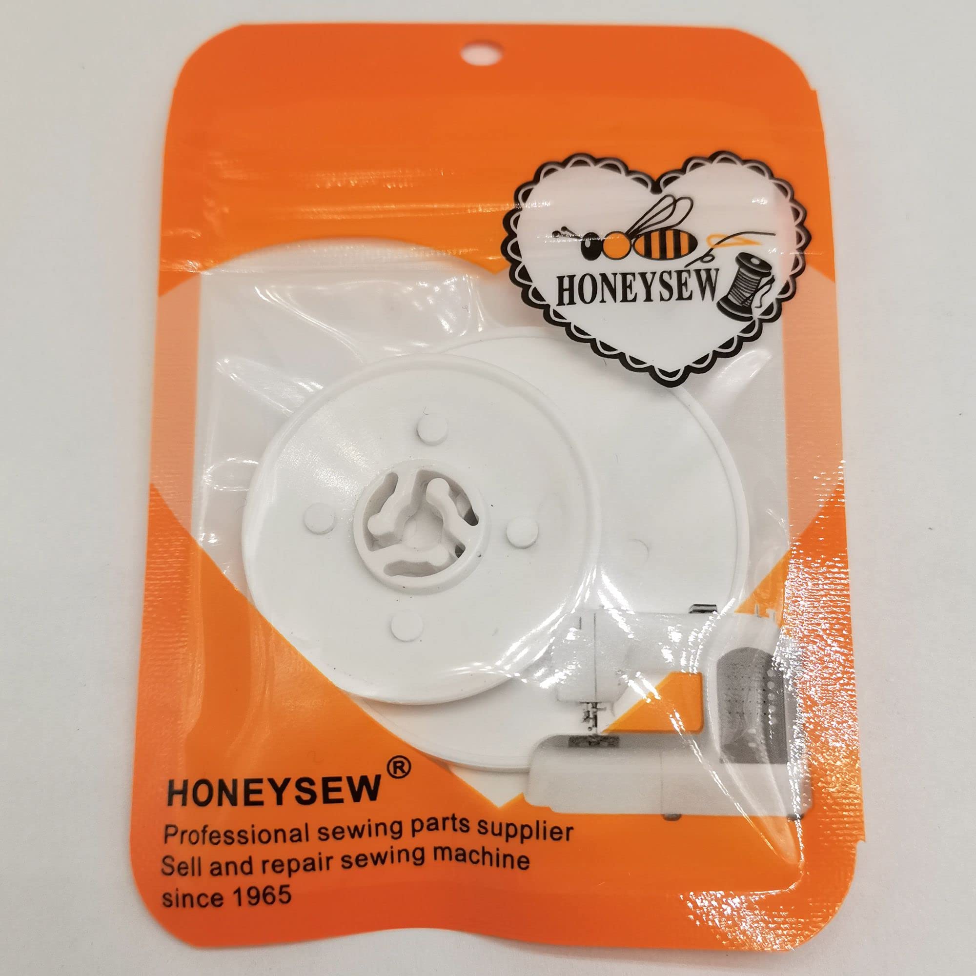 HONEYSEW 3pcs Spool Cap Small Medium Large for Most of Brother, Babylock and Some Bernina, White, Simplicity Sewing and Embroidery Machines (S+M+L Spool Cap(3pcs))