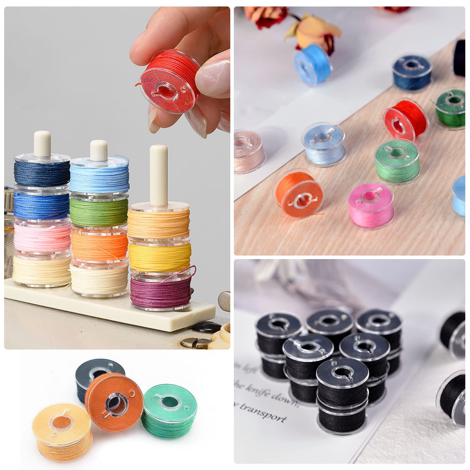 100 Pcs Bobbins, Bobbins for Sewing Machine, Plastic Bobbin, Sewing Bobbins Class 15 Bobbins, Bobbins for Singer Sewing Machine Bobbins for Sin-ger/Bro-Ther