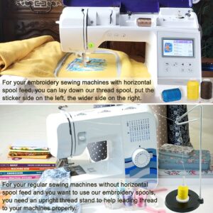 New brothread 50 Spools Embroidery Machine Thread Kit Including 40 Brother Colors+8 Variegated Colors+2 Metallic Colors for Brother Janome Singer Pfaff Husqvarna Embroidery Sewing Machines