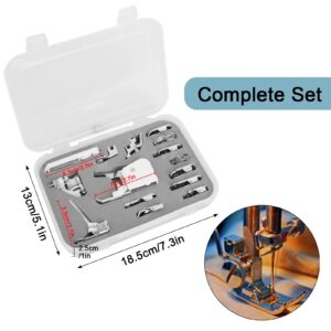 Universal 15 Piece Sewing Machine Presser Walking Feet Kit - OEM Suitable for Babylock Janome Brother New Home Singer Kenmore Simplicity Toyota Necchi