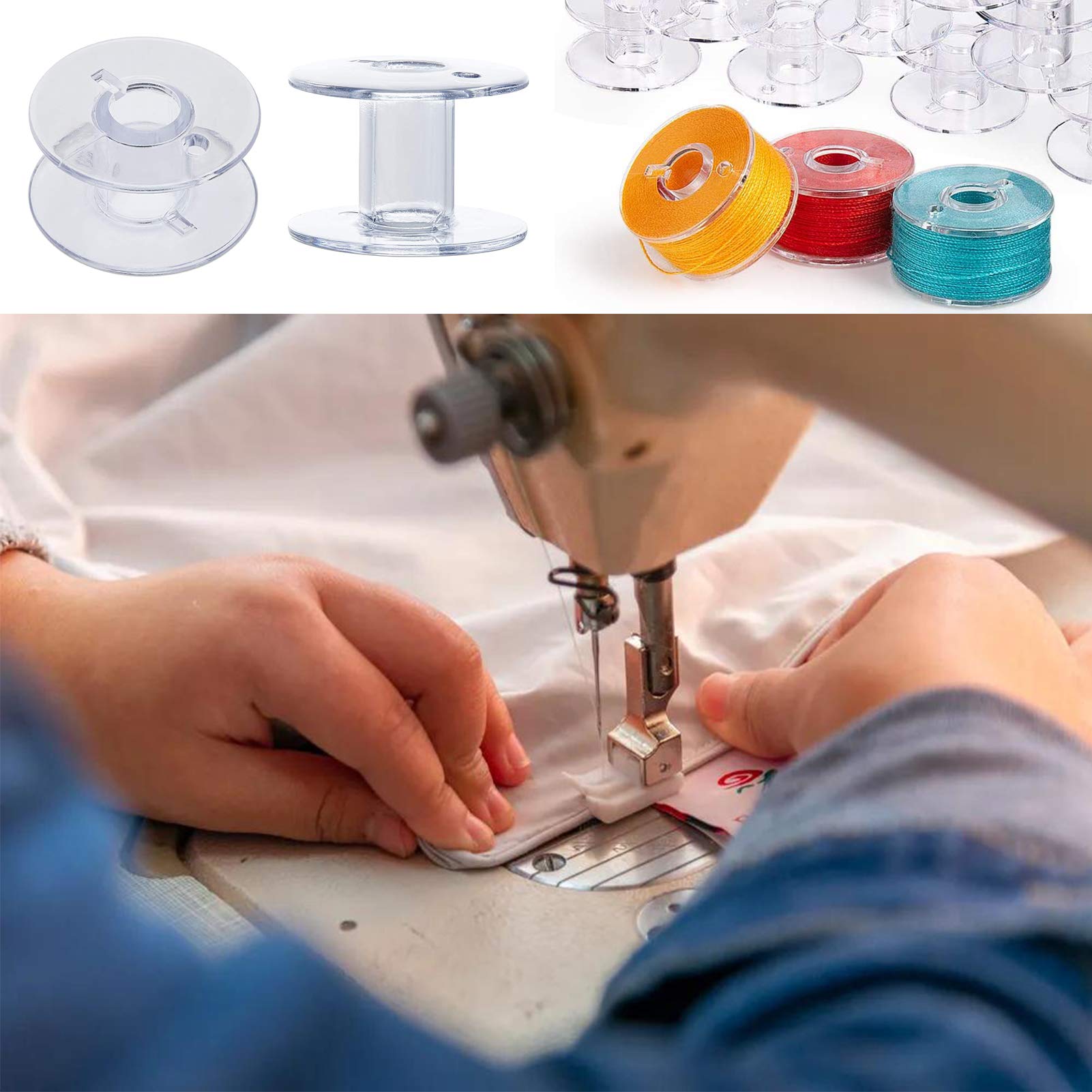 100 Pack Bobbins for Brother Sewing Machine, SA156 Bobbins for Sewing Machine