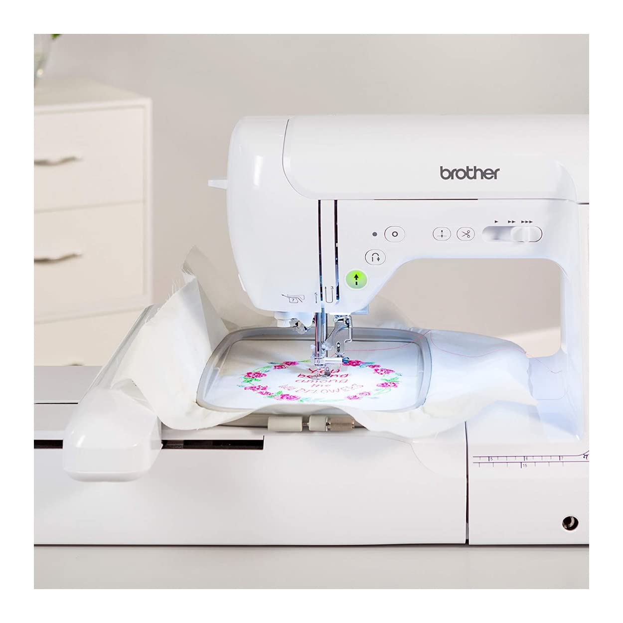 Brother SE1900 Sewing and Embroidery Machine Bundle with 1100 Yards Trilobal Polyester Embroidery Machine Thread (24 Colors) (2 Items)