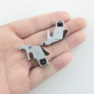 ZZHXSM 2Pcs Snap On Low Shank Adapter Presser Foot Holder for Brother Toyota Kenmore Singer Janome Low Shank Sewing Machines