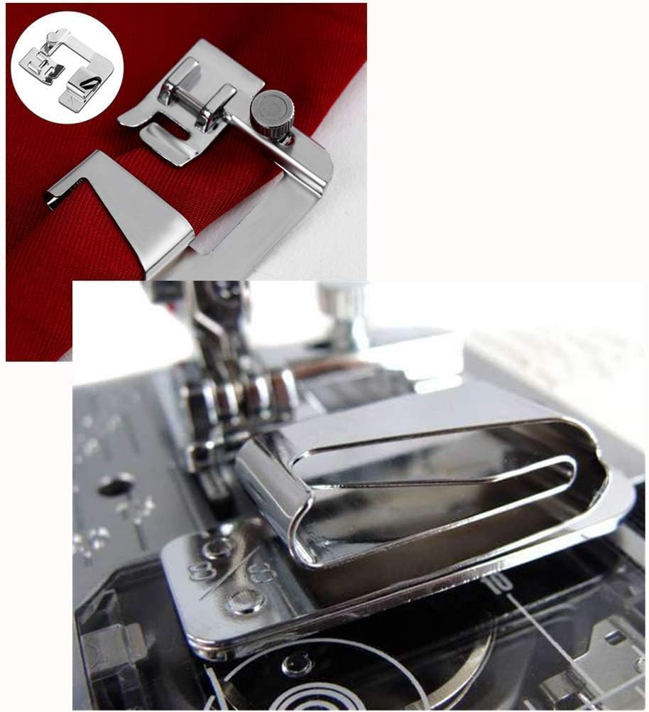 Windman 3 Sizes Wide Rolled Hem Pressure Foot Sewing Machine Presser Foot Hemmer Foot Set 1/2 Inch, 3/4 Inch, 1 Inch Low Shank Sewing Machine Presser Foot for Brother Singer