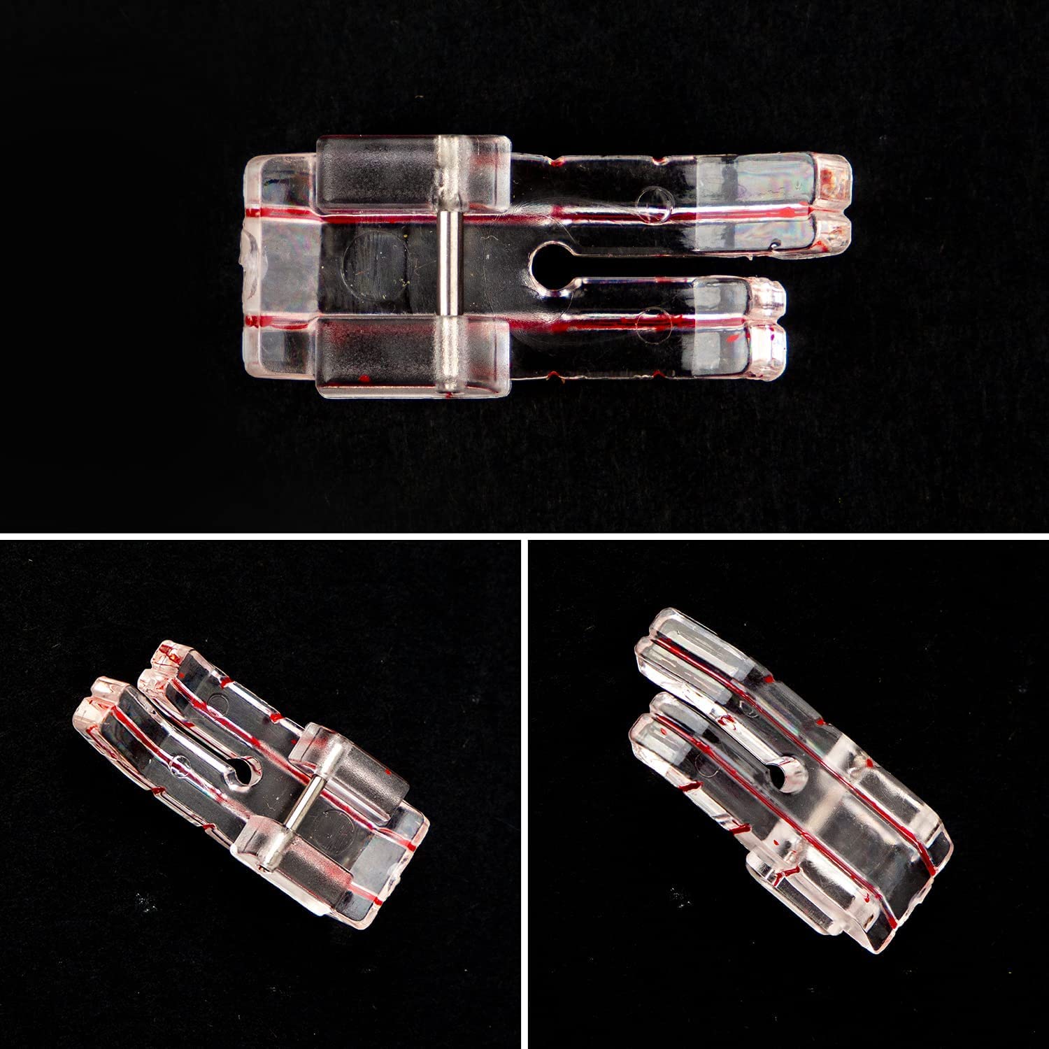 2PCS Clear View 1/4" (Quarter Inch) Sewing Machine Quilting Presser Foot Fits Most Low Shank Snap-On Singer, Brother, Babylock, Euro-Pro, Janome, Kenmore, White, Juki, New Home and More