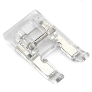 DREAMSTITCH 5mm Clear Open Toe Satin Stitch Presser Foot for All Low Shank Snap-On Singer, Brother, Babylock,Euro-Pro,Janome,Kenmore,White,Juki,New Home,Simplicity,Elna Sewing Machine