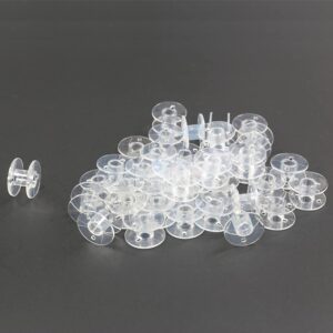 Hekisn Sewing Machine and Embroidery Bobbins, SA156 Bobbins for Brother, Class 15 Transparent Sewing Bobbins (20 Pack)