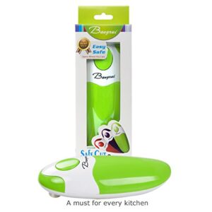 Kitchen Automatic Safety Cordless One Tin Touch Electric Can Opener& Bangrui Professional Electric Can Opener.One-touch switch .Smooth can edge.Being friendly to left-hander and arthritics!(Green)