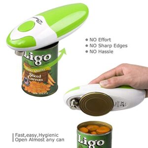 Kitchen Automatic Safety Cordless One Tin Touch Electric Can Opener& Bangrui Professional Electric Can Opener.One-touch switch .Smooth can edge.Being friendly to left-hander and arthritics!(Green)