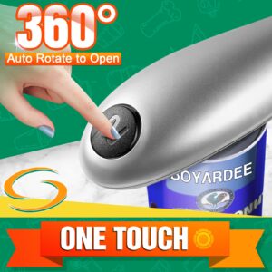 No Sharp Edges Electric Can Opener Automatic Opens Most of Cans,One Touch Switch with Ergonomic Design,Electric for Kitchen,Best Kitchen Gadget,Arthritis and Seniors