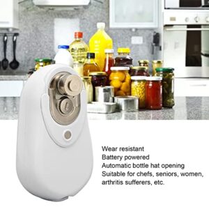 One Touch Electric Can Opener, Battery Operated ABS Can Opener for Kitchen and Seniors