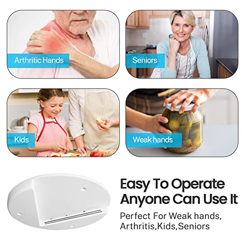 Yashion Under Cabinet Jar Opener for Weak Hands，2023 New Open Jars w/ Ease-Jar Opener for Seniors w/ Arthritis，Opener-Can Openers for Seniors w/ Arthritis Kitchen Top Gadgets (With Anti-Slip Mat1)