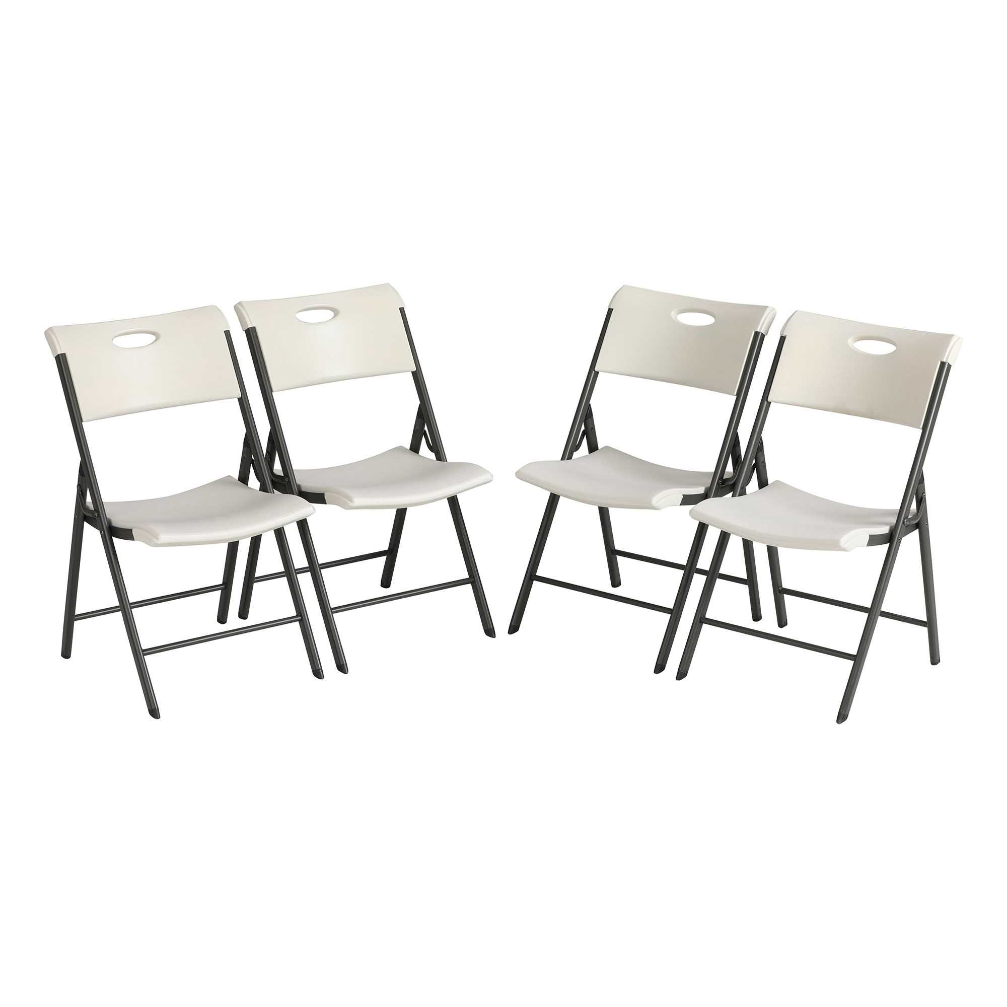 Lifetime Folding Chair, Contemporary - Pack of 4, Almond