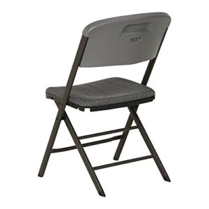 Lifetime Commercial Grade Padded Folding Chairs, 4 Pack, Urban Gray