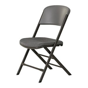 Lifetime Commercial Grade Padded Folding Chairs, 4 Pack, Urban Gray