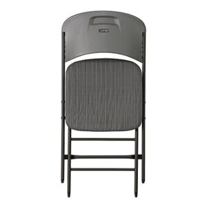 Lifetime Commercial Grade Padded Folding Chairs, 4 Pack, Urban Gray