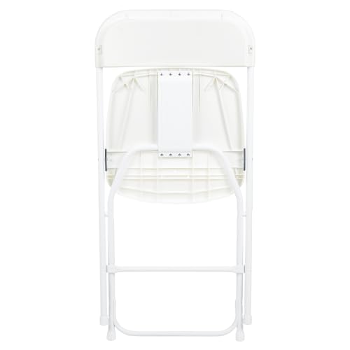 Flash Furniture Hercules Series Plastic Folding Chair - White - 4 Pack 650LB Weight Capacity Comfortable Event Chair-Lightweight Folding Chair