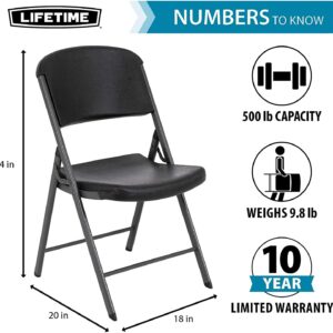 Lifetime Folding Chair with Black Color Model#80887U (4, Black)