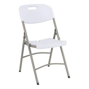 norwood commercial furniture blow-molded plastic folding chairs for indoor/outdoor events, commercial event chairs with 400-lb. weight capacity, set of 4, white