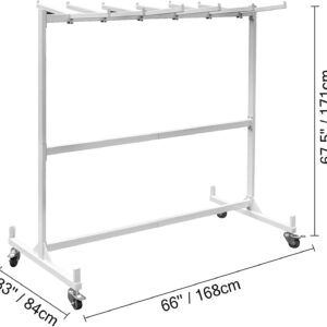 VEVOR Folding Chair and Table Cart 750lbs Capacity Combo Cart for 42 Chairs and 12 Tables Steel Frame Folding Chair Racks for Storage Swivel Wheels Folding Chair Storage with Steel Rope