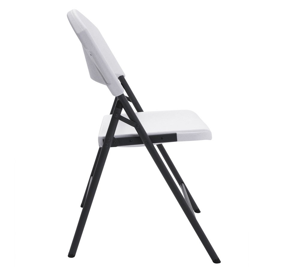 Lifetime Products Contoured Folding Chair, White