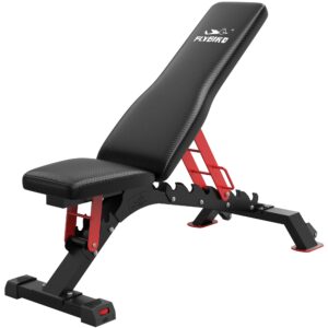 flybird weight bench, 1200lbs weight capacity strength training bench heavy-duty adjustable workout bench