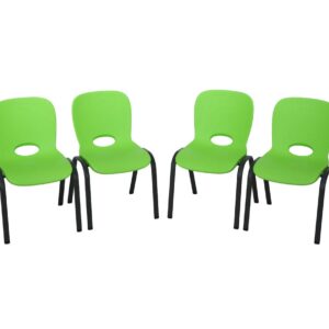 Lifetime 80473 Kids Stacking Chair (4 Pack), Lime Green