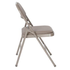 Flash Furniture 4 Pack HERCULES Series Double Braced Gray Vinyl Folding Chair