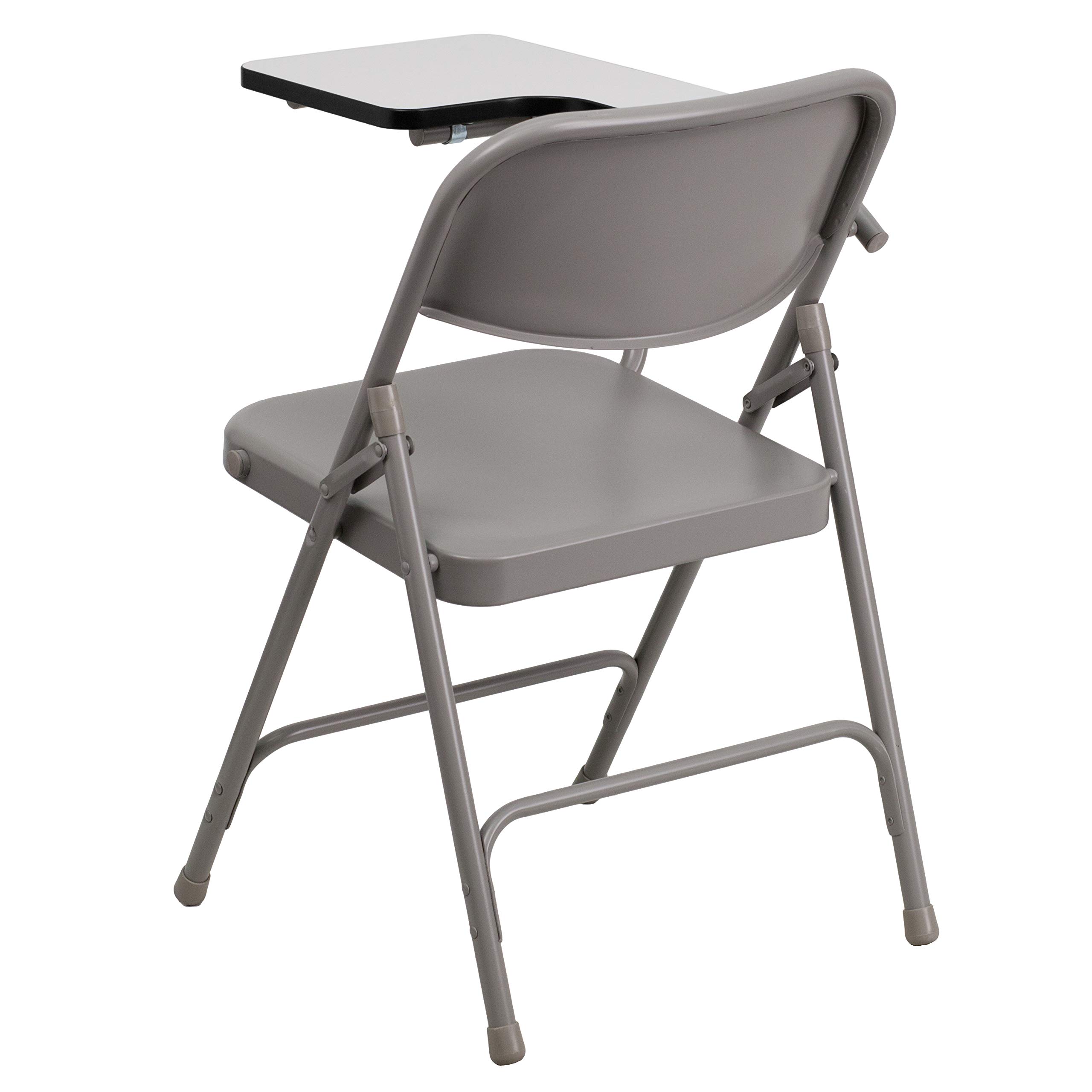 EMMA + OLIVER Premium Steel Folding Right Handed Tablet Arm Chair