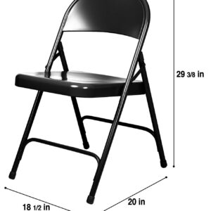 OEF Furnishings (4 Pack), Black Heavy Duty Steel Folding Chair