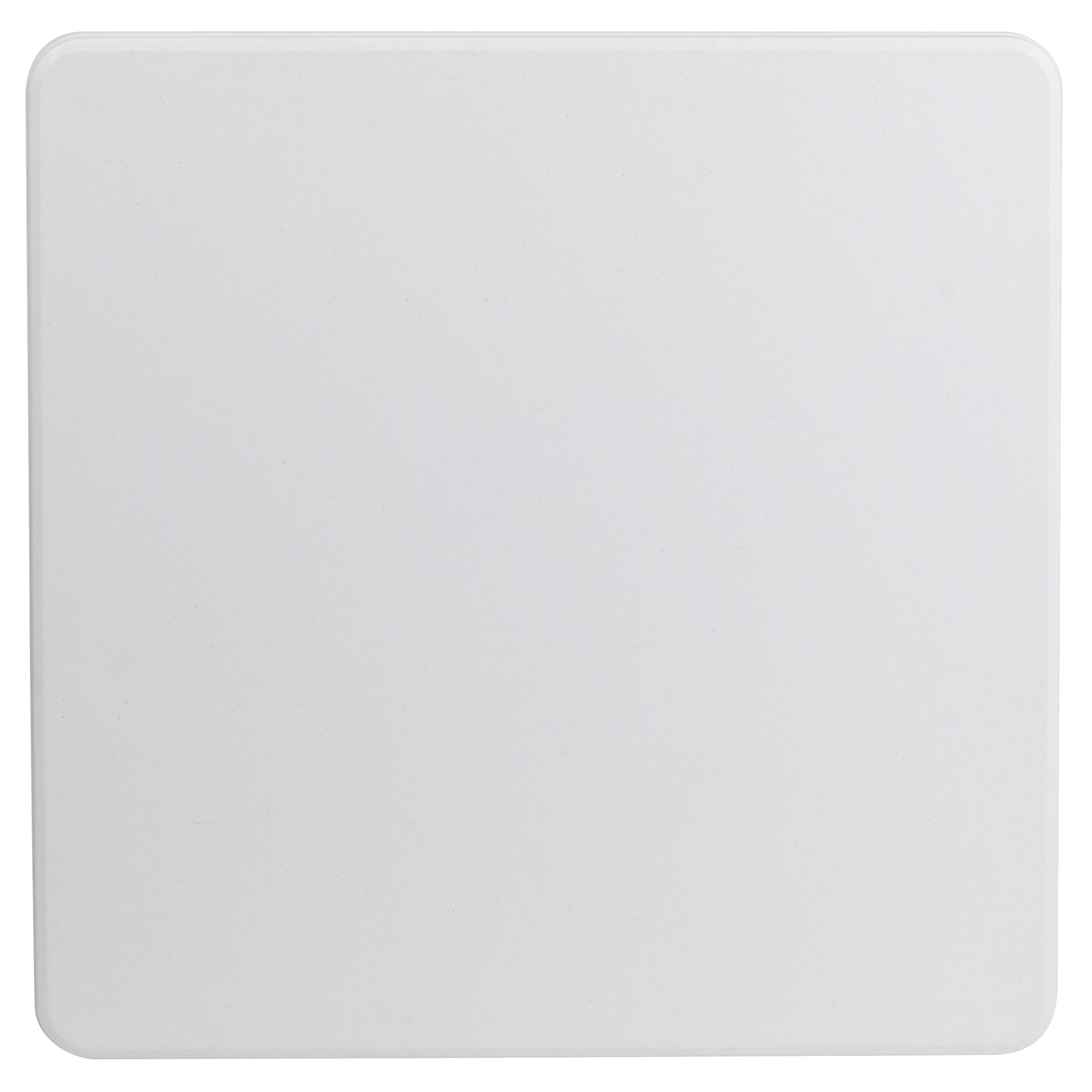 Flash Furniture Elon 2.85-Foot Square Granite White Plastic Folding Table | Waterproof | Impact and Stain Resistant + Flash Furniture Hercules Series Plastic Folding Chairs