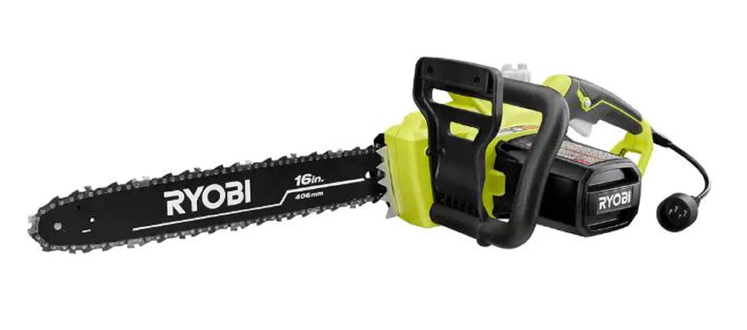 RYOBI 16 in. 13 Amp Electric Chainsaw With Auto Oiler (Renewed)