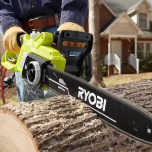 RYOBI 16 in. 13 Amp Electric Chainsaw With Auto Oiler (Renewed)