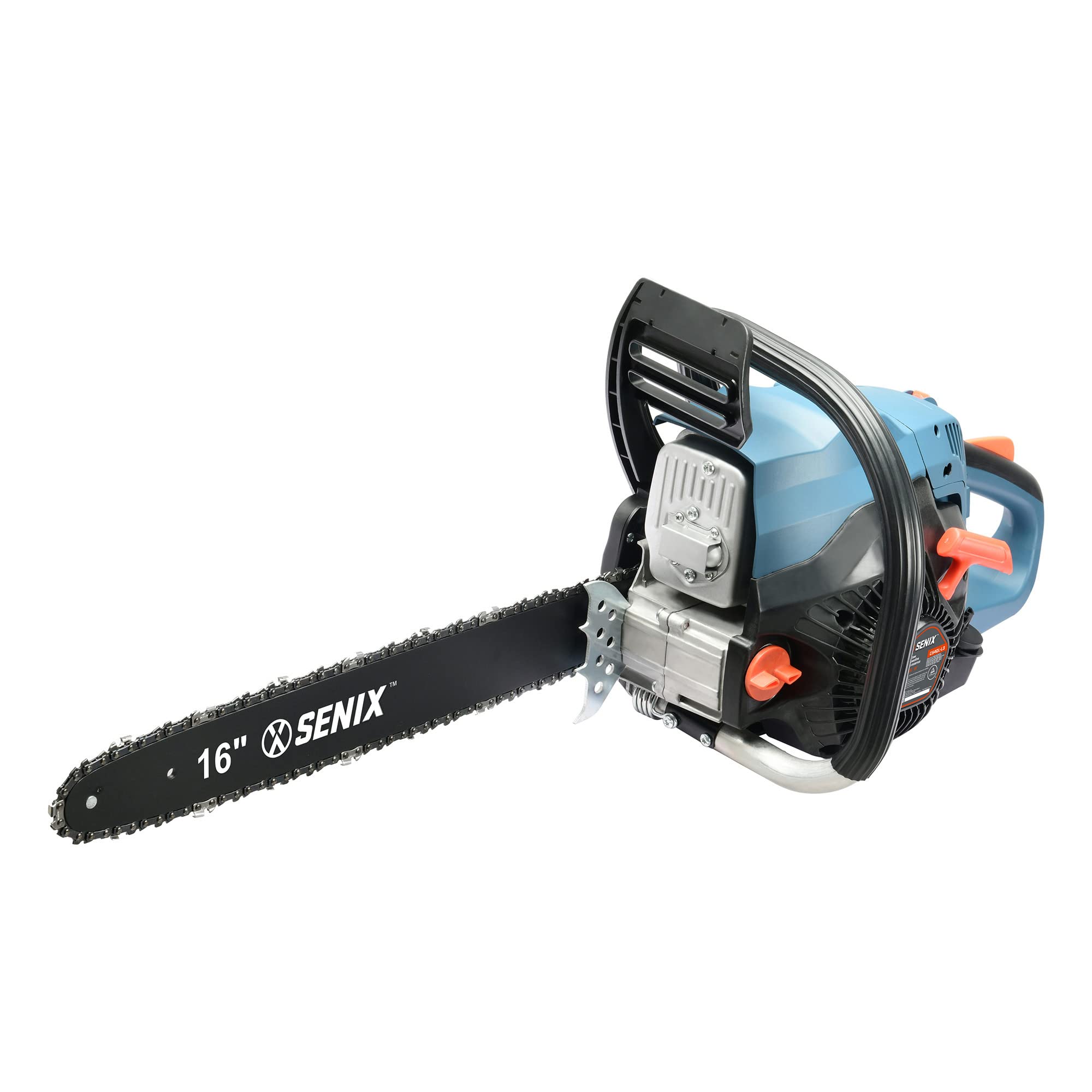 SENIX CS4QL-L3 4QL Gas Chainsaw with 16-inch Oregon Bar and Chain for Trees, Limbs, and Firewood, Loop Handle