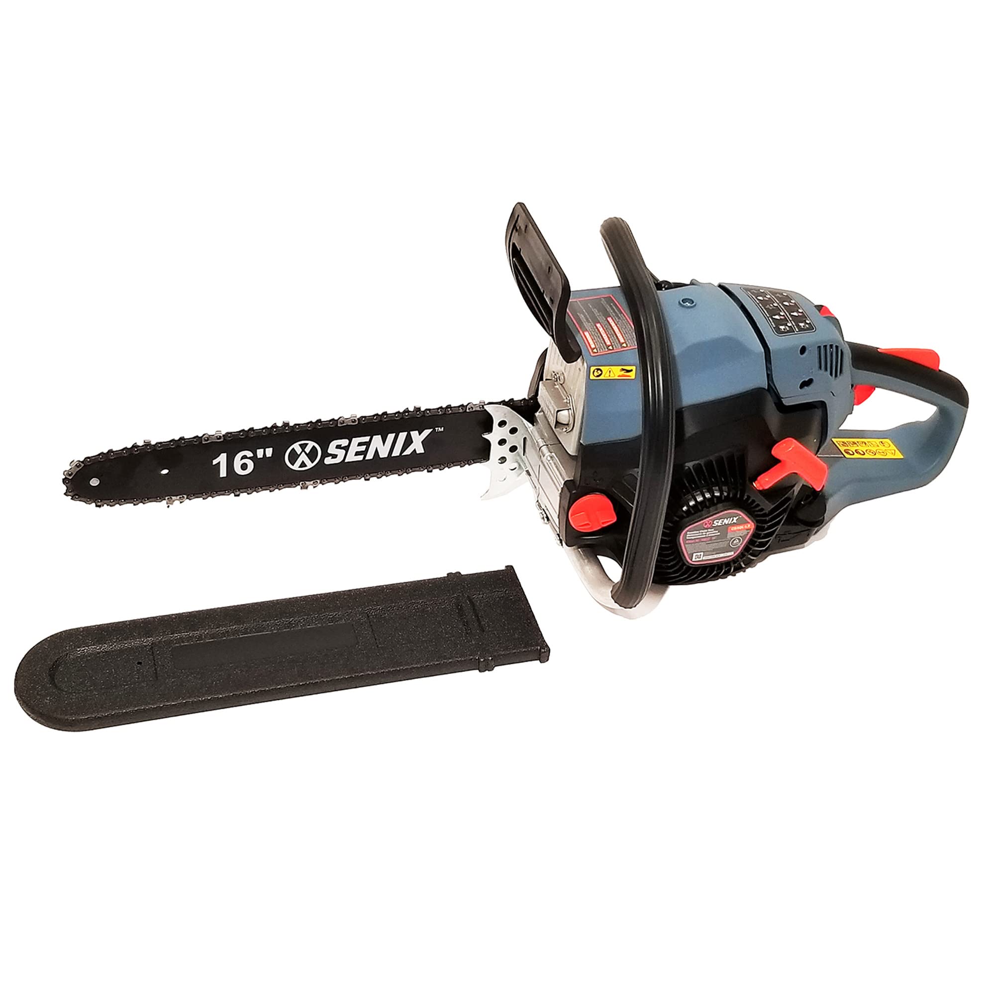 SENIX CS4QL-L3 4QL Gas Chainsaw with 16-inch Oregon Bar and Chain for Trees, Limbs, and Firewood, Loop Handle