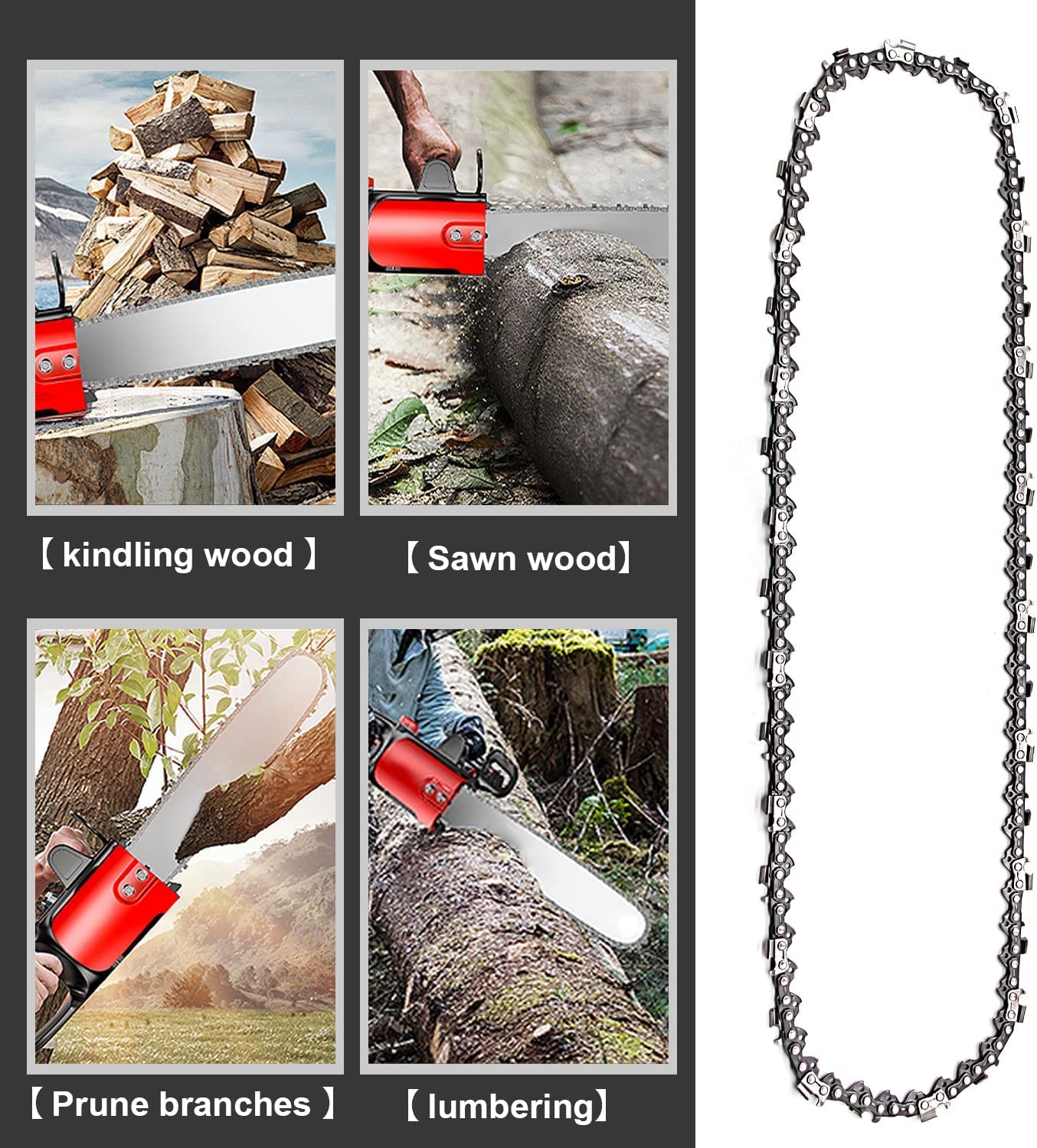 10 Inch Chainsaw Chain,R40 for Ryobi Cordless Pole Saw 18v chainsaw TP26 TP30 P540 P540A P540B P541 P542 P545 P546 CS1800 S20500 ZR15520 Replace R40 90PX040G(3/8" LP Pitch .050" Gauge 40 Drive Links)