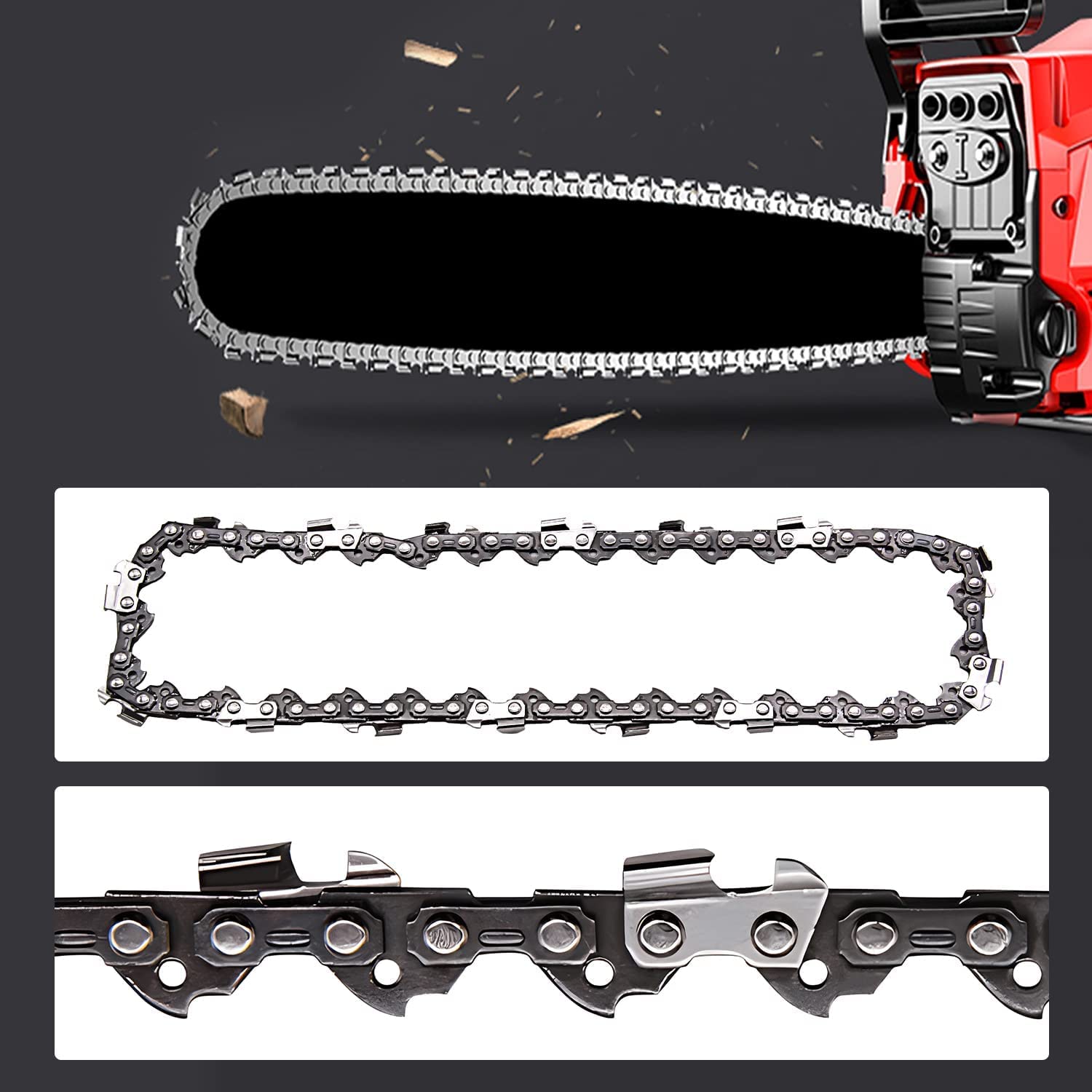 10 Inch Chainsaw Chain,R40 for Ryobi Cordless Pole Saw 18v chainsaw TP26 TP30 P540 P540A P540B P541 P542 P545 P546 CS1800 S20500 ZR15520 Replace R40 90PX040G(3/8" LP Pitch .050" Gauge 40 Drive Links)