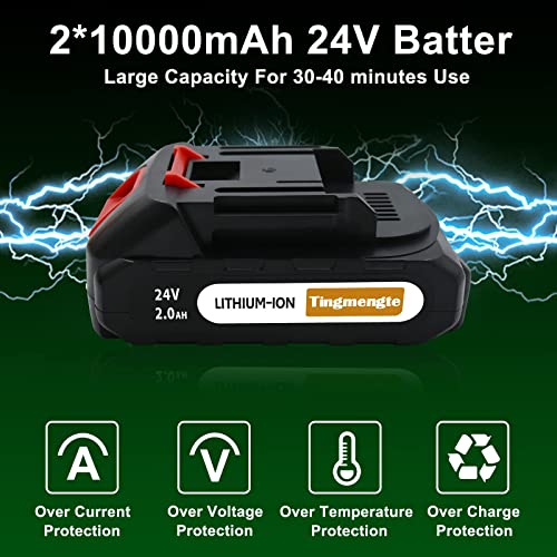 Mini Chainsaw 8 Inch, Cordless Mini Chainsaw Battery Powered with 24V 10000mAh Rechargeable Battery, 3.4Lb One-Hand Use Electric Chainsaw, Handheld Chainsaw for Tree Trimming Wood Cutting